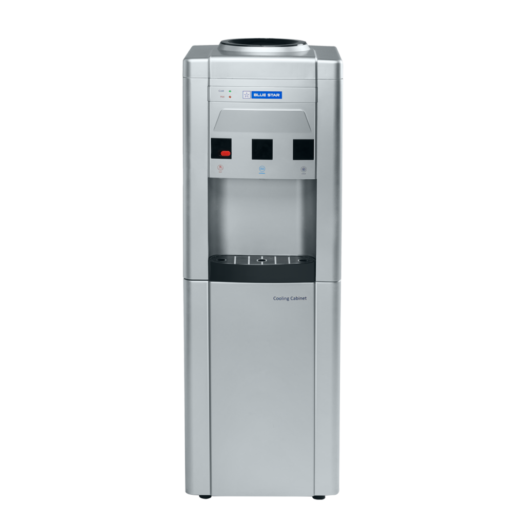GA Series With Refrigerator-Grey | Floor Standing | Bottled Water Dispenser